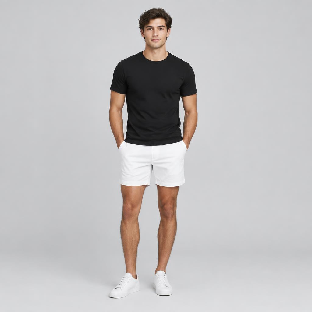Men model wearing shorts