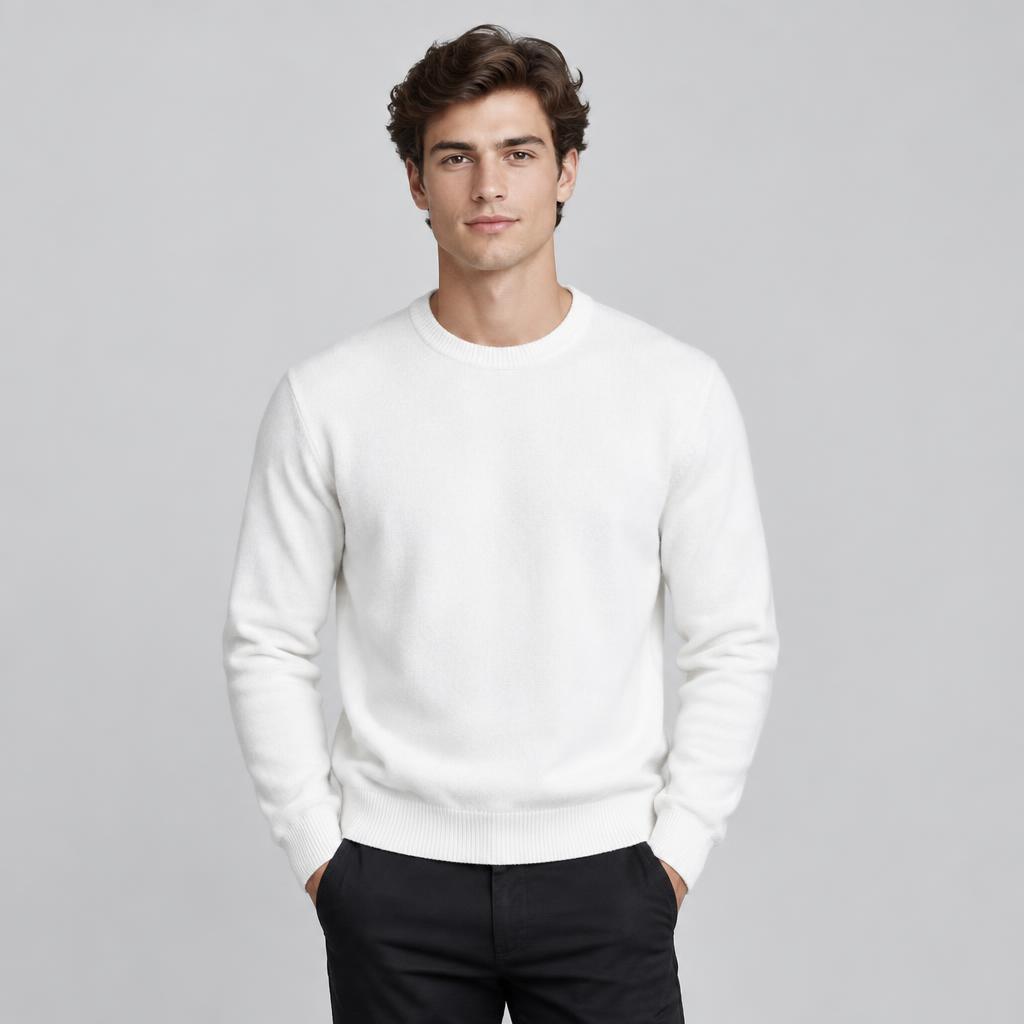 Men model wearing sweater